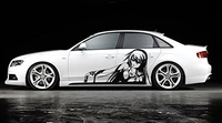 car side auto vinyl decal art anime girl music headphones comic manga mcar6