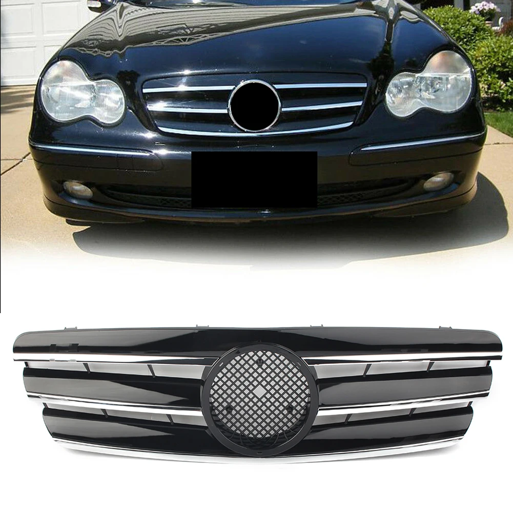 W203 Передняя решетка автомобиля верхняя для Mercedes Benz c класс C280 C320 C240 C200 2000 2001 2002 2003
