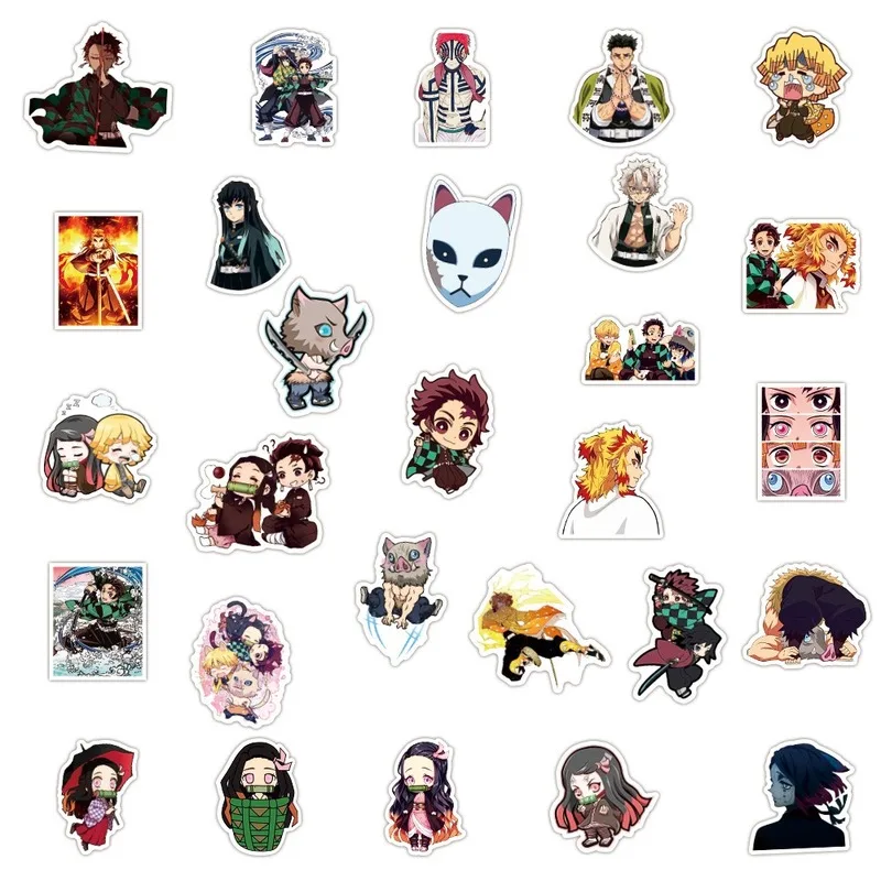10/50/100 шт Аниме демон убийца Kimetsu без Yaiba Mugen Ressha курица Стикеры s ПВХ Наклейки