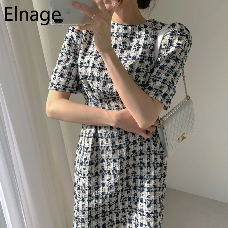 Мини-платье-трапеция женское в Корейском стиле элегантное короткое винтажное