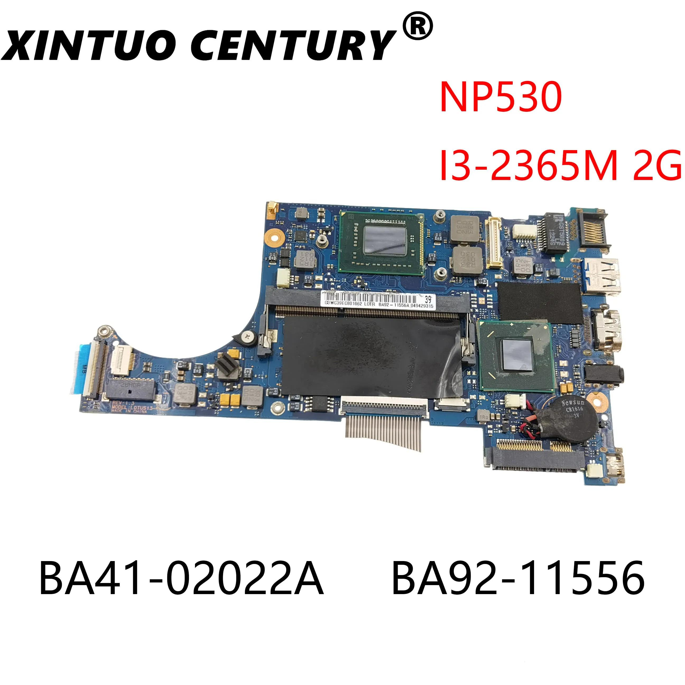 

BA41-02022A BA92-11556 is applicable to NP530 Samsung notebook computer, and I3-2365M 2G SR0U3 CPU passes the test