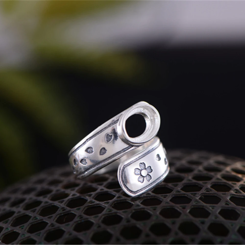 Кольцо без рисунка (6x8 мм овальное рисунка) регулируемое кольцо из тайского