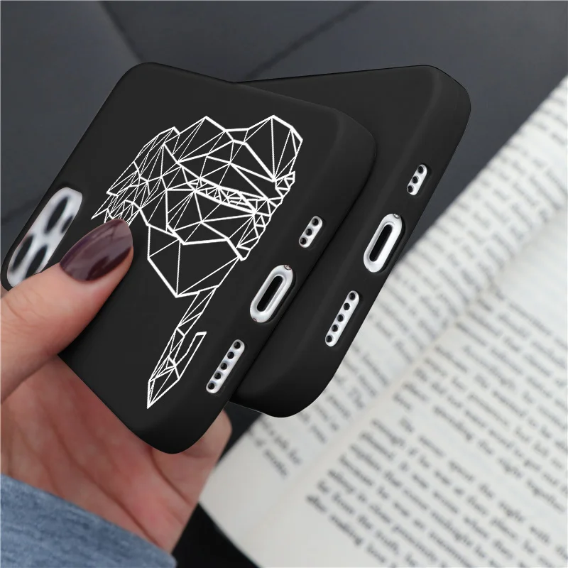 

Line Art Cat Case For iPhone 11 12 Pro Max XS Max XR X 10 Soft Silicone For iPhone 6 6s 7 8 SE 2020 Back Cover Phone Cases Capa