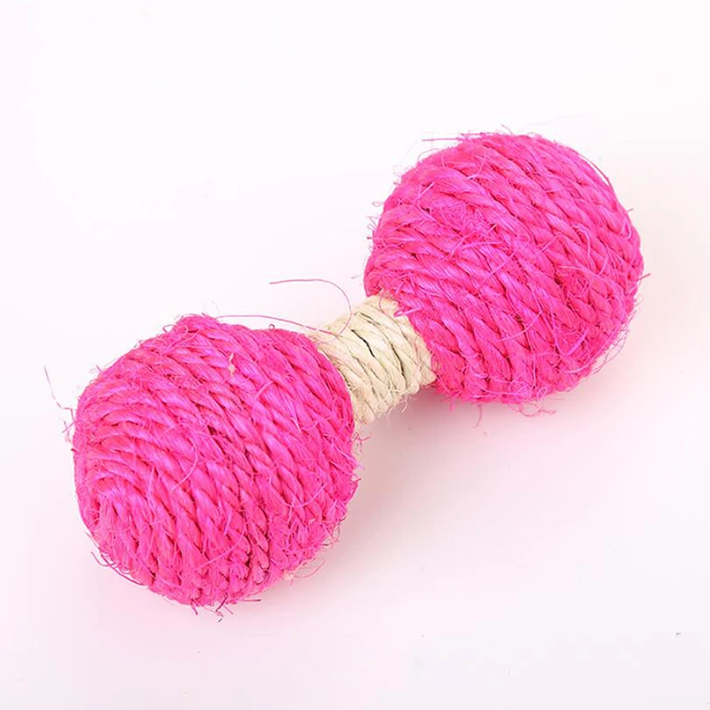 Котом жевательная игрушка соломы для собак и котов веревки плетеные шарики кошки кошка конопли
