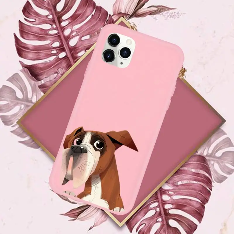 

Pug Dog French Bulldog Phone Case Candy Color for iPhone 11 12 mini pro XS MAX 8 7 6 6S Plus X SE 2020 XR