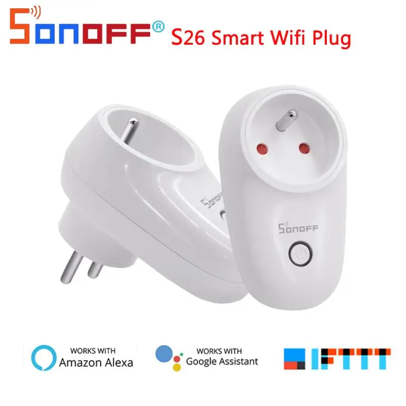 Интеллектуальный выключатель света Sonoff S26 розетка Wi Fi Смарт Беспроводной штекер