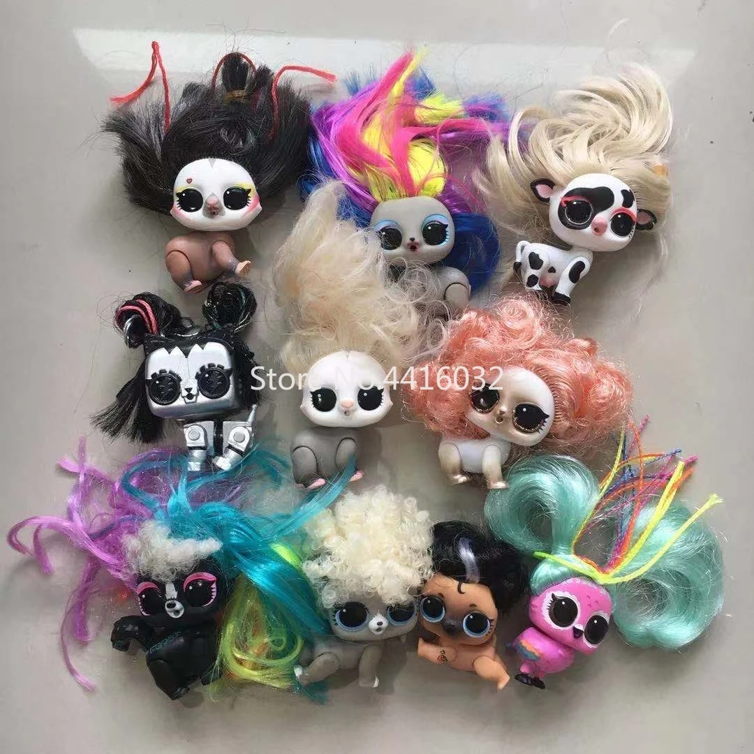 1 шт. оригинальные светящиеся питомцы с волосами для кукол сестры Unipony Dog Cat Rabbit 3-6