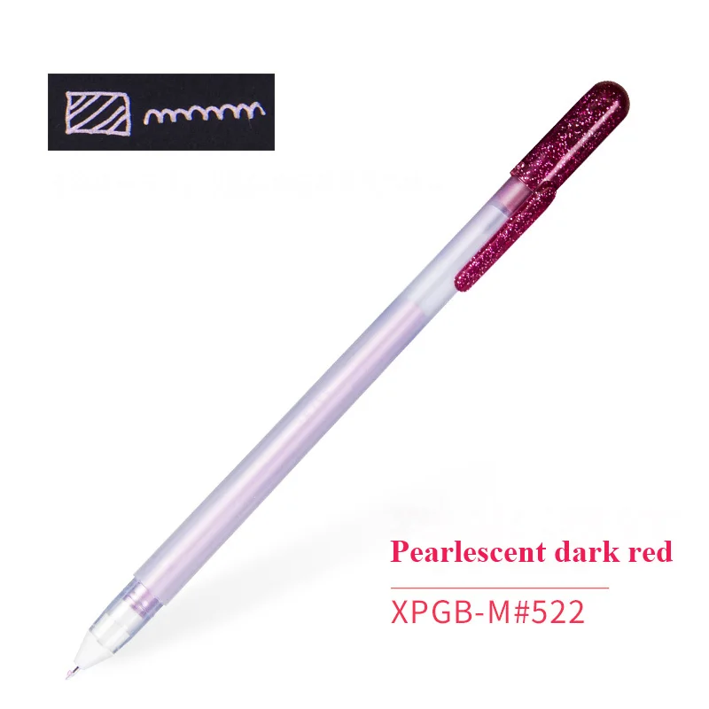 Pearlescent dark red Сакура креативный высокий свет ручка для рисования DIY картина Акварельная комикс ручная роспись маркер для выделения ручки для школы поставка XPGB - Цвет: Pearlescent dark red
