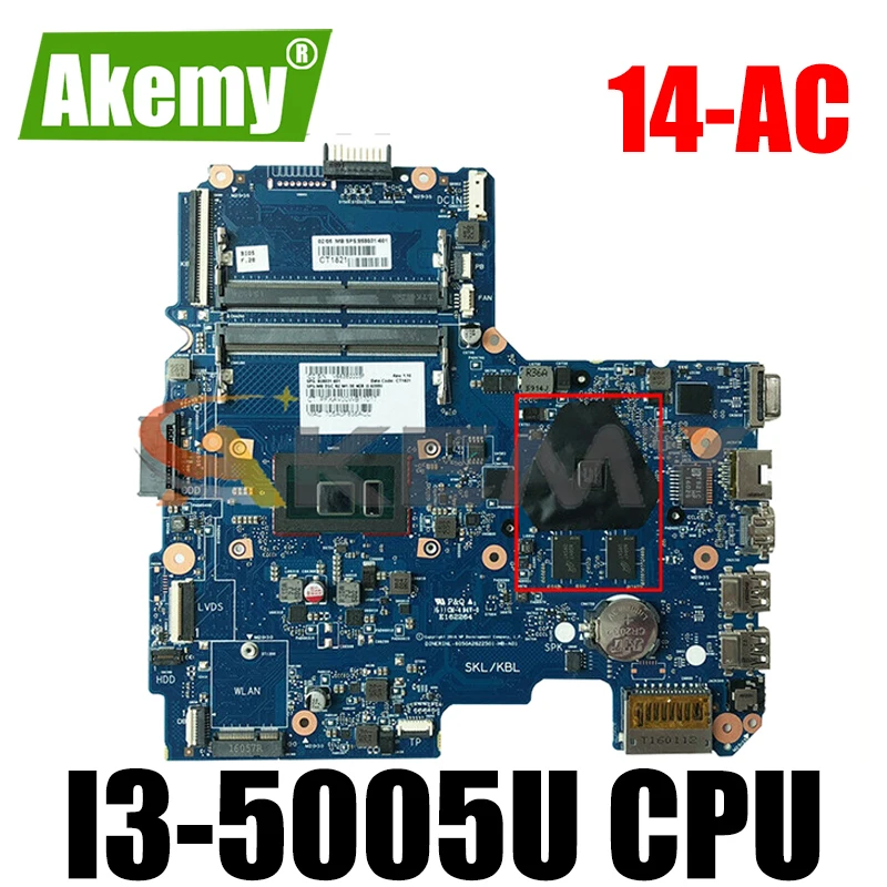 

827685-001 827685-501 для струйного принтера HP Pavilion 14-AC I3-5005U Материнская плата ноутбука 6050A2730001-MB-A01 216-0867030 DDR3 материнская плата для ноутбука