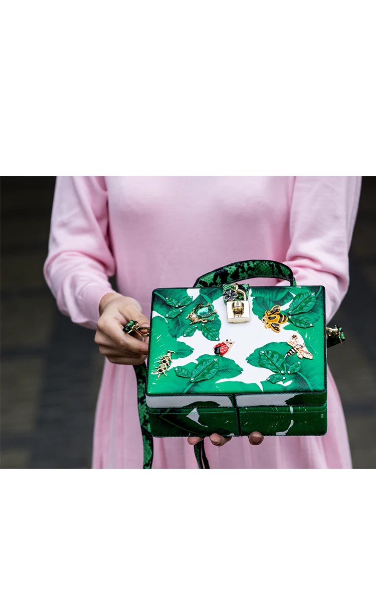 Boutique De FGG женские модные сумки через плечо с зеленым банановым листом, сумки с верхней ручкой, Женская Повседневная сумка через плечо