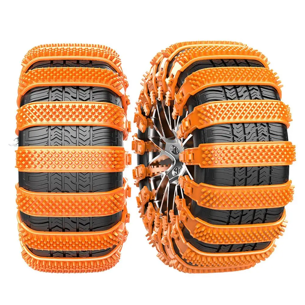 

8 шт./компл. автомобильные цепи для снега 6,5-дюйма, автомобильные шины, противоскользящие цепи, зимняя снежная грязь, Дорожная безопасность, ш...
