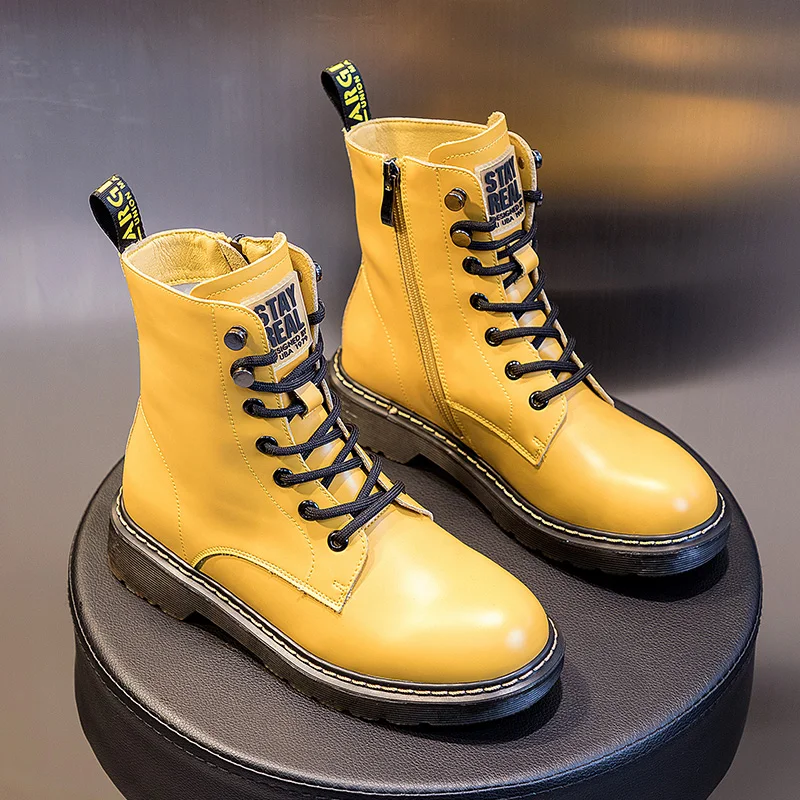 Женская обувь Новинка 2020 года Сезон весна Женские короткие ботинки из