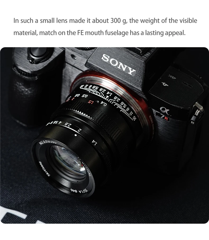 7 ремесленников 35 мм F1.4 полная Рамка для всех одиночных серий для SONY E-mount камер A7 A7II A7R A7RII A7m3 A7RM3 A7M3