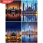 Алмазная вышивка HUACAN для мусульман, мечети церковное Искусство Стразы 5D DIY Алмазная Картина Пейзаж Алмазная мозаика рукоделие стены искусства