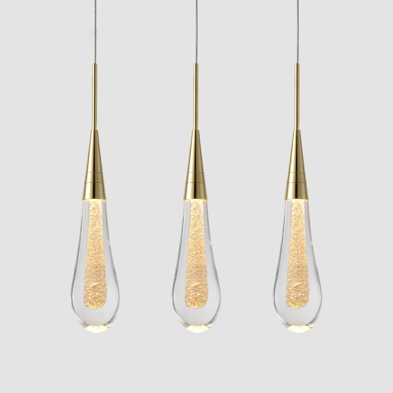 

Modern Creative Glass Led Pendant Lights Nordic Gold Hanging Lamps Restaurant Home Lamp Indoor Lighting Staircase Light Fixtures