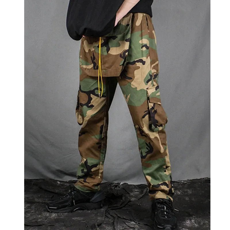 Мужские камуфляжные брюки спортивные штаны в стиле хип хоп с большими