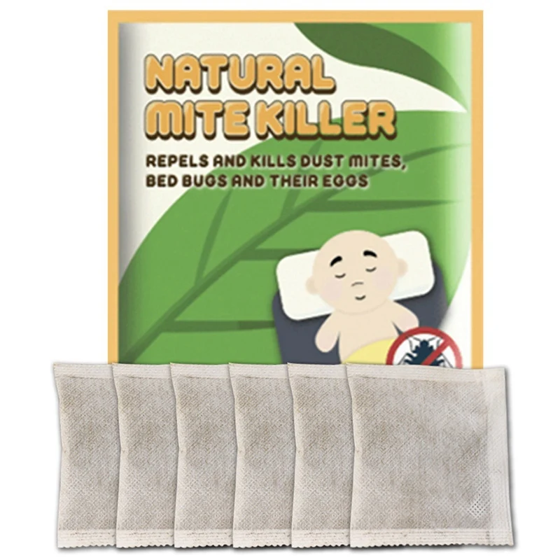 

6 Pcs Natural Mite Killer Removal of Acarid By Home Use of Acarid Removal Pack Pregnant Women Baby Bed Bugs Cleaner