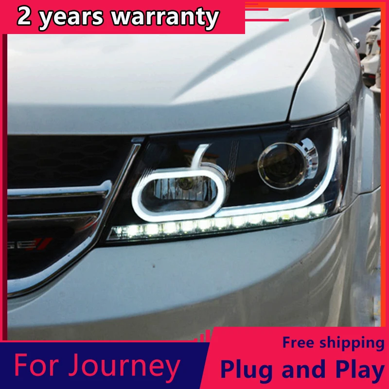 

KOWELL Car Styling for Dodge JCUV LED Headlight for Journey Headlights LED DRL Lens Double Beam HID KIT Xenon bi xenon lens
