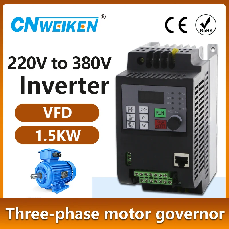 

3-фазный контроллер скорости VFD, от 220 В переменного тока до 380 В,/кВт, частотно-регулируемый привод, инвертор, двигатель, Инвертор VFD, бесплатна...