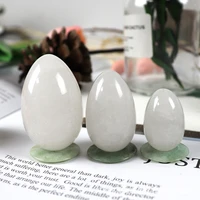 3 pcs set yoni ball undrill white jade massage egg crystal kegel vaginal exercise tool pelvic floor muscle health care women
