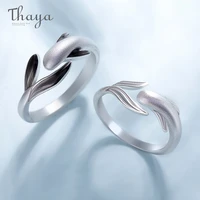 thaya s925 sterling silver ring lively meandering fish high quality jewelry rings for women lovers gift