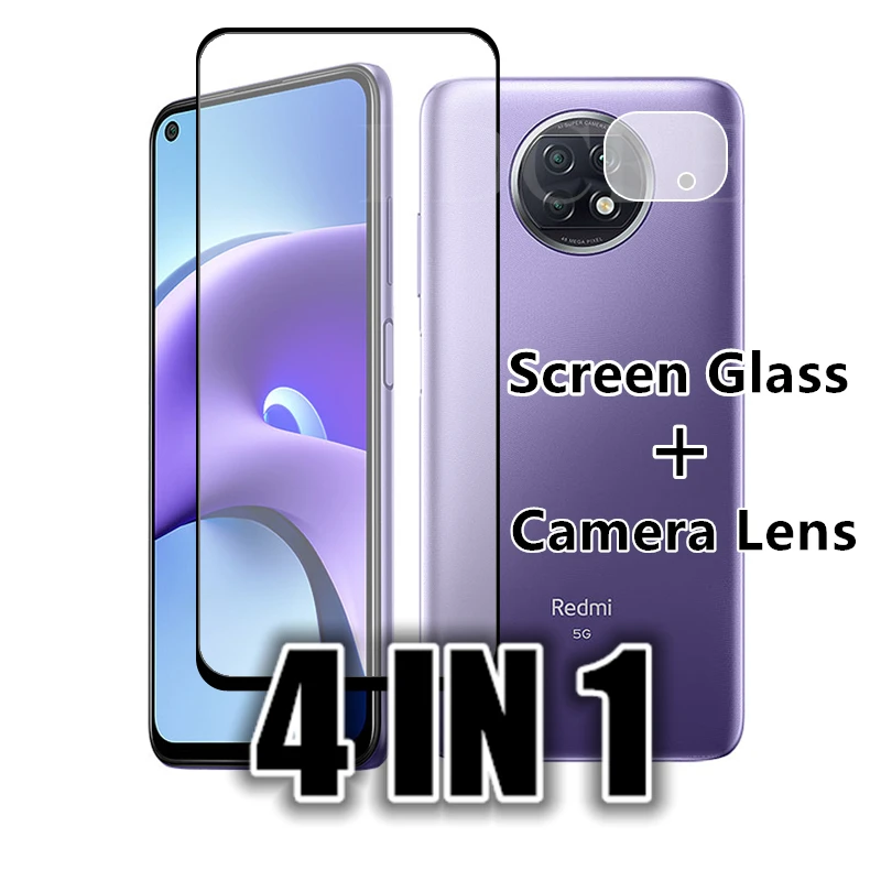 Cristal de pantalla completa para Xiaomi Redmi Note 9T, cristal de c&aacute;mara para Xiaomi Redmi Note 9T, 5G, 2 uds.-0