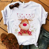 christmas reindeer mom t shirt women fashion christmas harajuku short sleeve graphic t shirt white tshirt tops clothing
