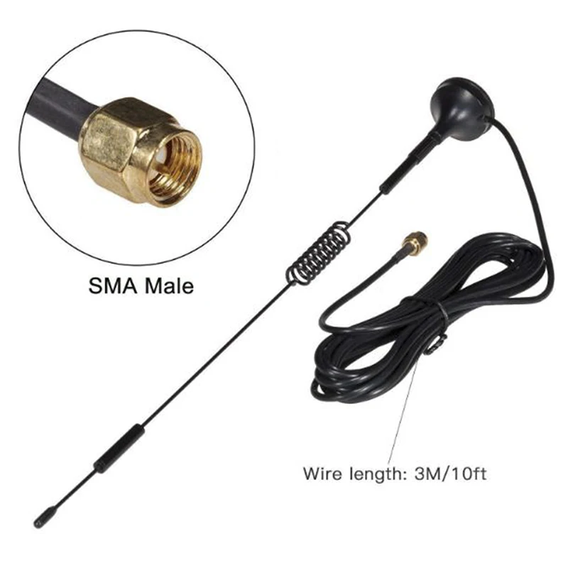 

7dBi Dual Band 2.4GHZ 5.8GHz WiFi Wireless Antenna RP-SMA Male Magnetic Base