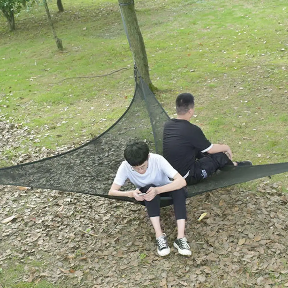 

Camping Hammock Multi Person Outdoor Hammock Triangle Aerial Mat Hammock Tree House Air Sky Tent For Backpacking Travel