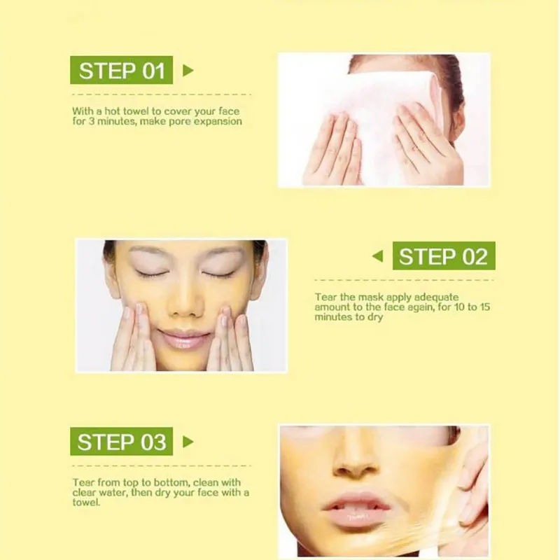 5 дней 24K Золотая маска гамамелиса впитывающая утомительные черные точки