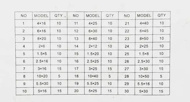 

315PCS 4 * 16-5 * 30 various specifications cylindrical elastic pin cylindrical pin open pin 65mn open elastic pin black