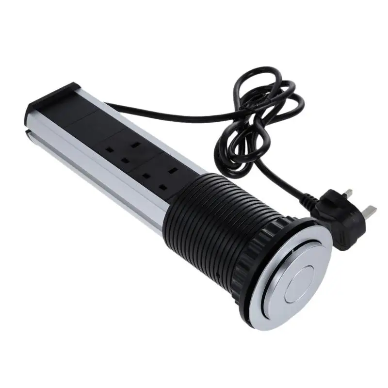 Выдвижная электрическая розетка с 3 розетками 2 USB кухонная настольная |