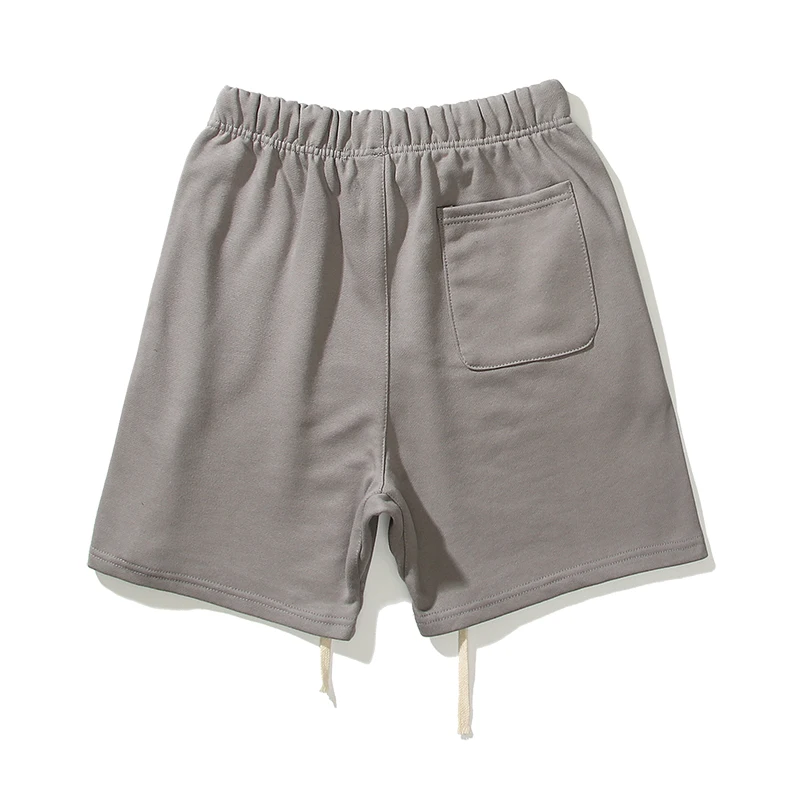 

Harajuku Letter Print Drawstring Casual Shorts for Men Terry High Street Retro Solid Oversize Summer Knee Length Pants