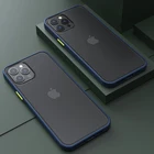 Противоударный чехол для iPhone 13, 12 Mini, 11 Pro Max, XR, XS, X, 8, 7 Plus, SE2020, матовый, прозрачный