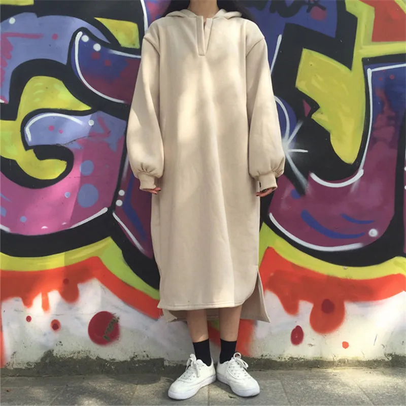 ZSIIBO Women Hoodies Casual Sport Sweatshirt Hooded Solid Color Long Sleeves Irregular Top Fashion Loose Hoodies With Pockets