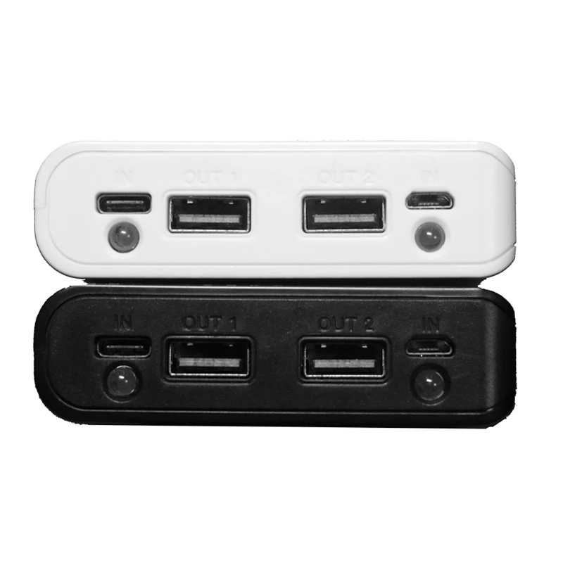 Двойной USB светодиодный светильник 8x18650 батарея DIY банк питания коробка держатель для мобильного телефона