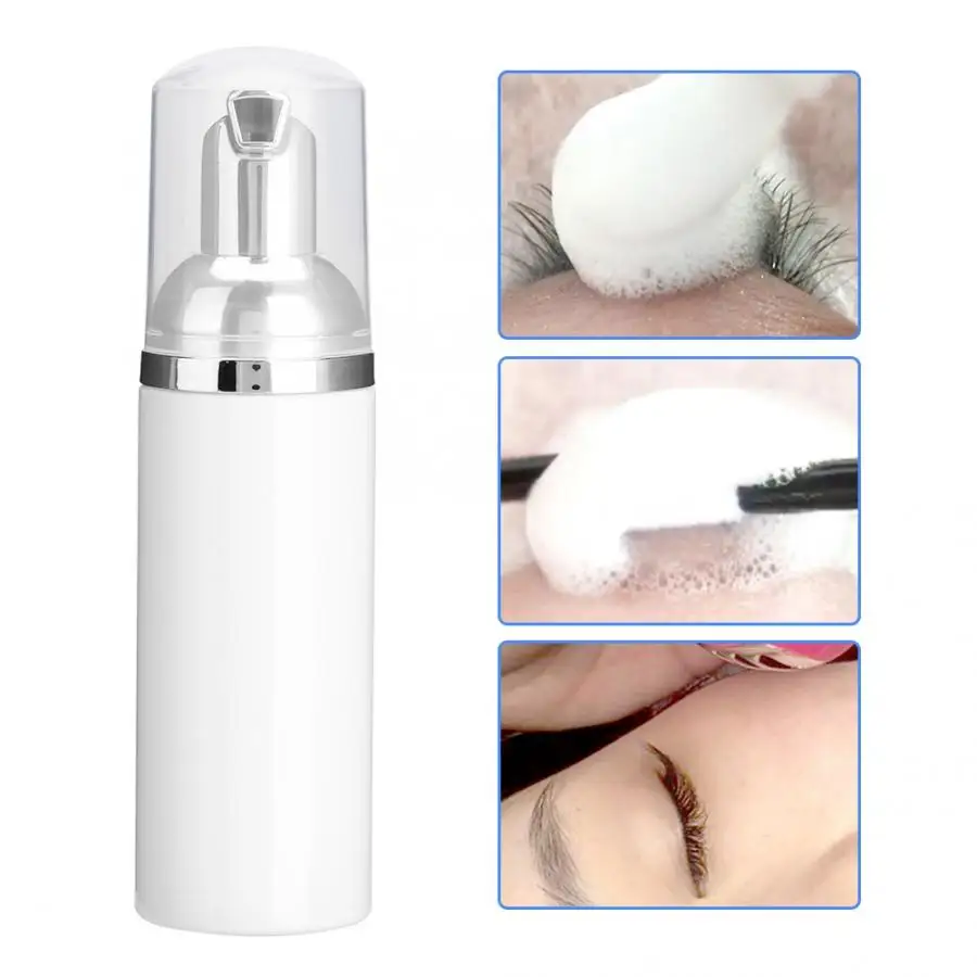 Пенопластовое очищающее средство для ресниц с серебряным насосом мусс прививки