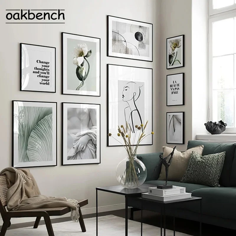 

Fresh Plant Wall Art Poster Minimalist Print Nordic Posters And Prints Abstract Pictures Dormitory Home Decoration Room Decor