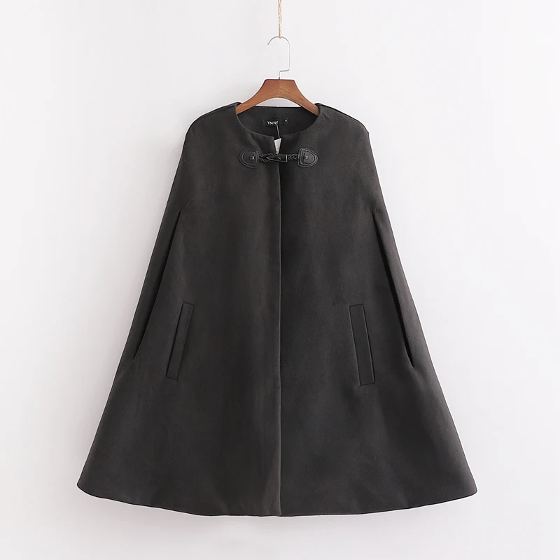 OMIKRON Новая мода размера плюс зимняя уличная женская теплая шерстяная накидка