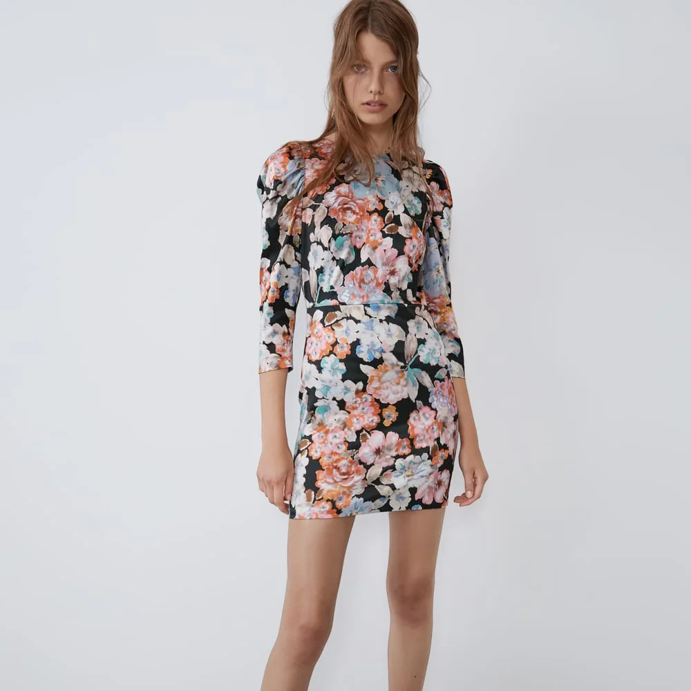 Новинка 2019 года осеннее платье с принтом женская летняя одежда Повседневное для