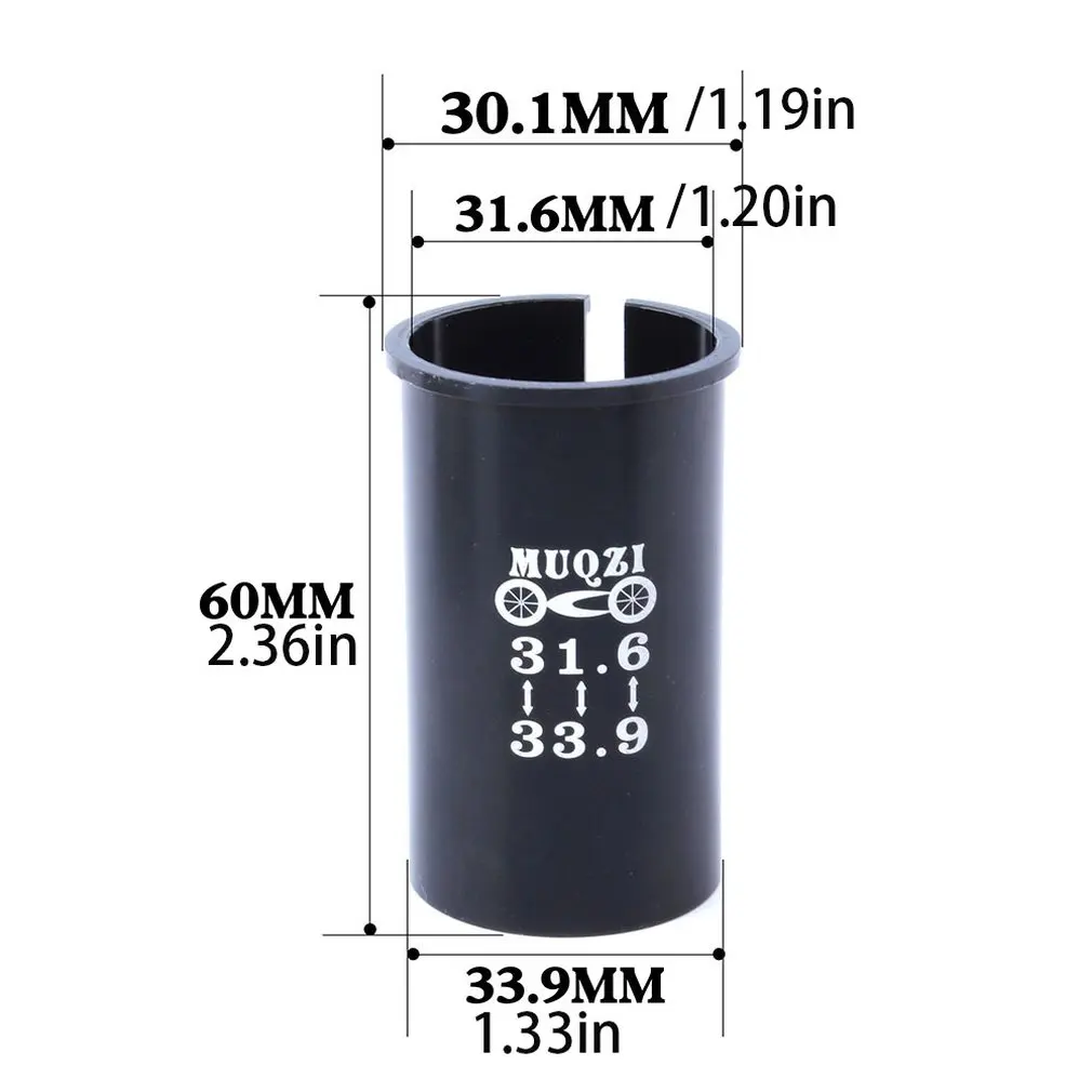 

Mountain Bike Seatpost Seat Tube Reducer Sleeve 31.6 Turn 33.9 Bicycle Accessories