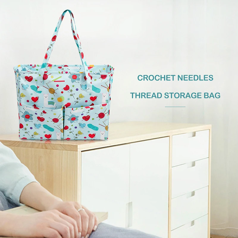Вместительный Набор для вышивания и вязания сумка хранения крючки органайзер