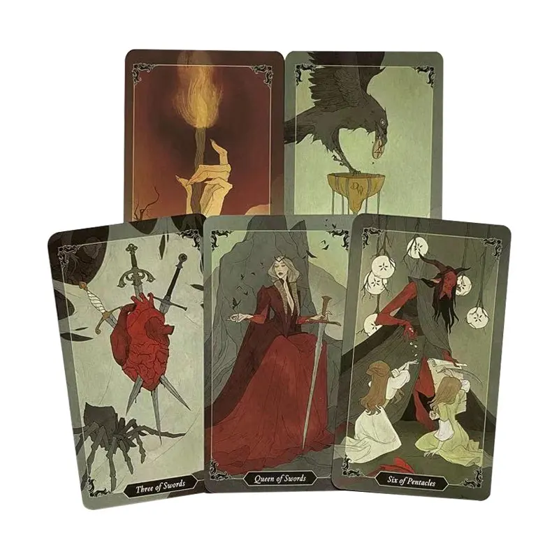 

Dark Wood Tarot Cards Oracle Guidance Divination Fate Tarot Deck Board Games English For Family Gift Party Playing Card Game