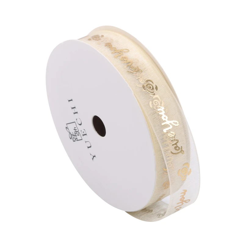 Атласные атласные ленты для рукоделия, изготовления волосатых луков и цветов, упаковки подарков, украшения, печатных атласных лент, свадебного рождественского вечера.