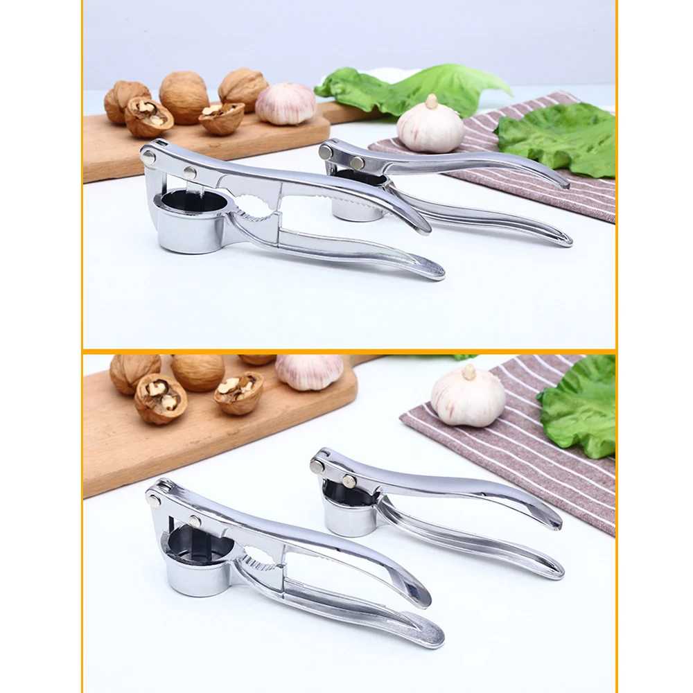 

Kitchen Helper Multi-purpose 4 in 1 Kitchen Gadget Garlic Press Crusher Squeezer Nutcracker Bottle Opener Garlic Masher Tool