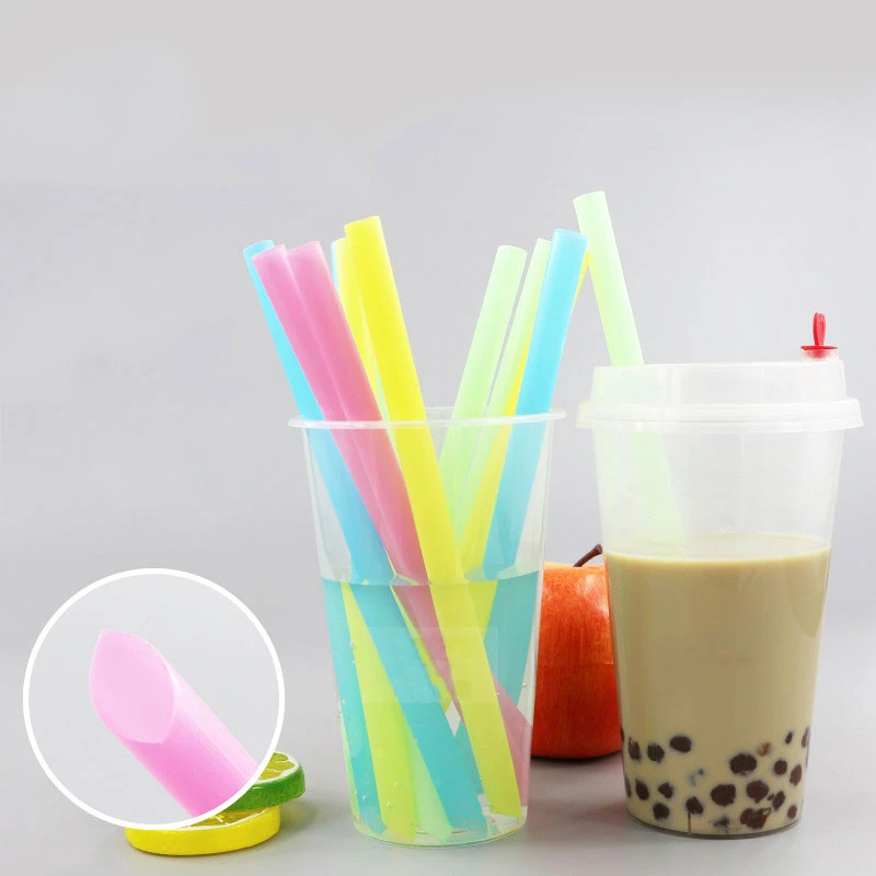 Широкие питьевые гибкие соломинки для чая молока коктейлей индивидуальная