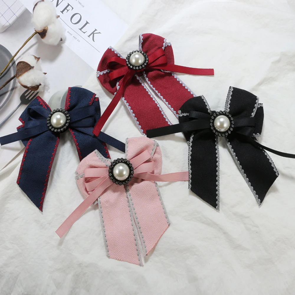 Винтажный бант Кристалл женские броши холст ткань ошейник с бантиком галстук