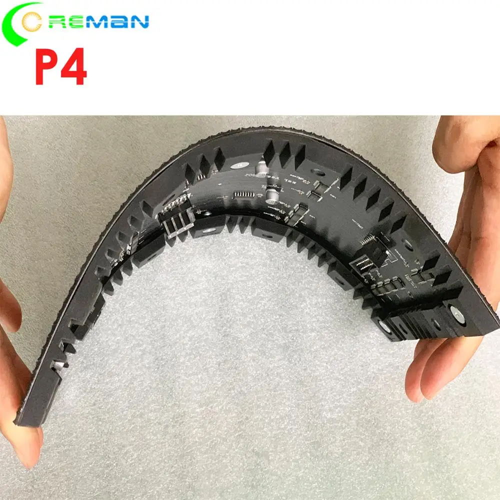 AliExpress хорошая цена мягкий светодиодный модуль, светодиоды matrix p4 32x64 128 мм x 256 мм, внутренний круглый мягкий светодиодный видео настенный модуль p3 p4