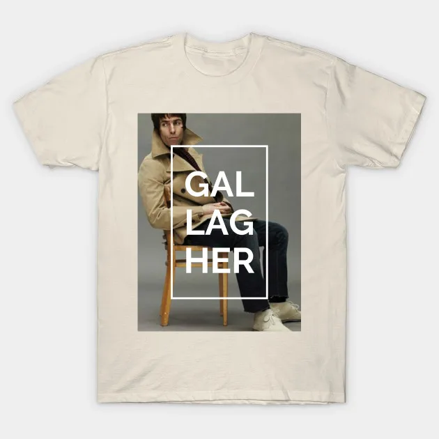 Мужская футболка Лиам Галлахер плакат Футболка женская | одежда