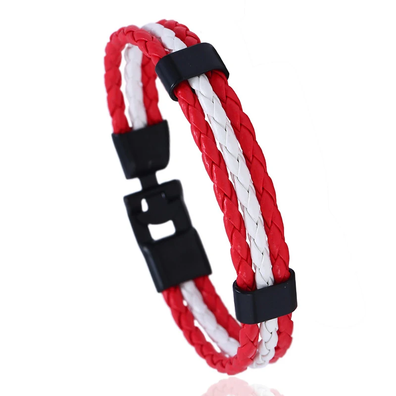 Мужской многослойный браслет из кожи в стиле панк | Украшения и аксессуары